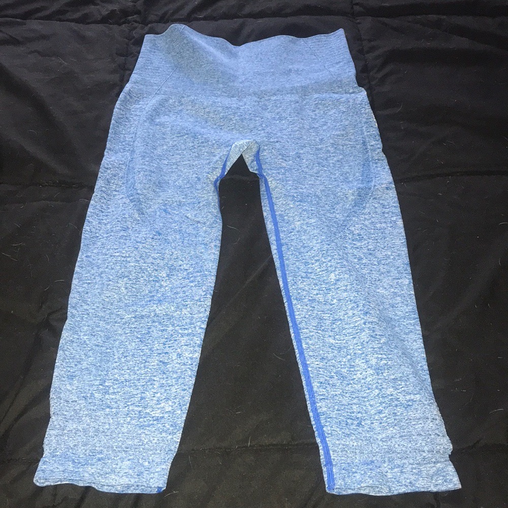 GYMSHARK seamless Energy Blue Marl cropped legging